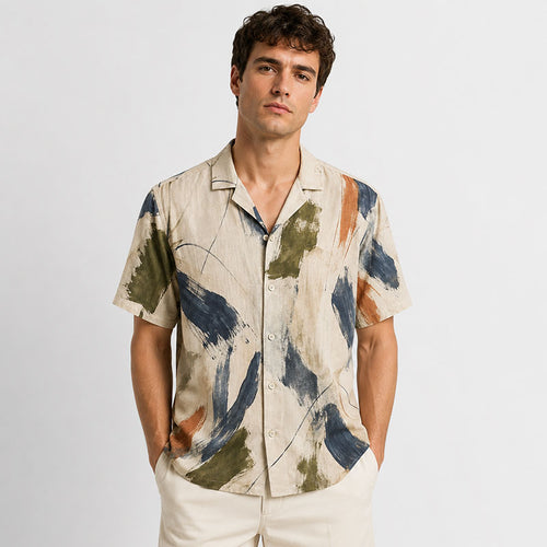 Alfie Abstract-Print Relaxed Shirt