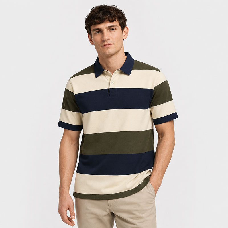 Callum Rugby-Stripe Polo