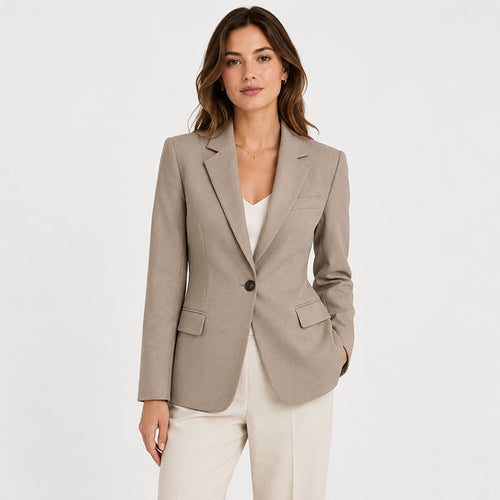 Clara Structured Single-Breasted Blazer