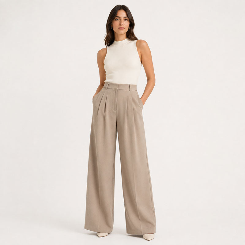 Eleanor Wide-Leg Tailored Trousers