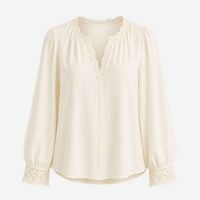 Sienna Lace-Trim Blouse