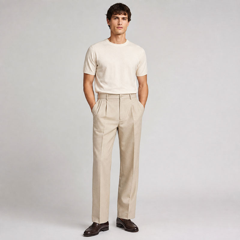 Theo Pleated Tailored Trousers